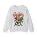 Spooky Vintage Girl Crewneck Sweatshirt — 'Tis the Season to Be Spooky Halloween Sweater