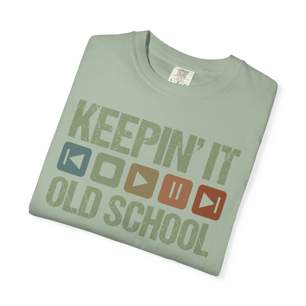 Keepin' It Old School T-Shirt — Retro Media Buttons Graphic Tee