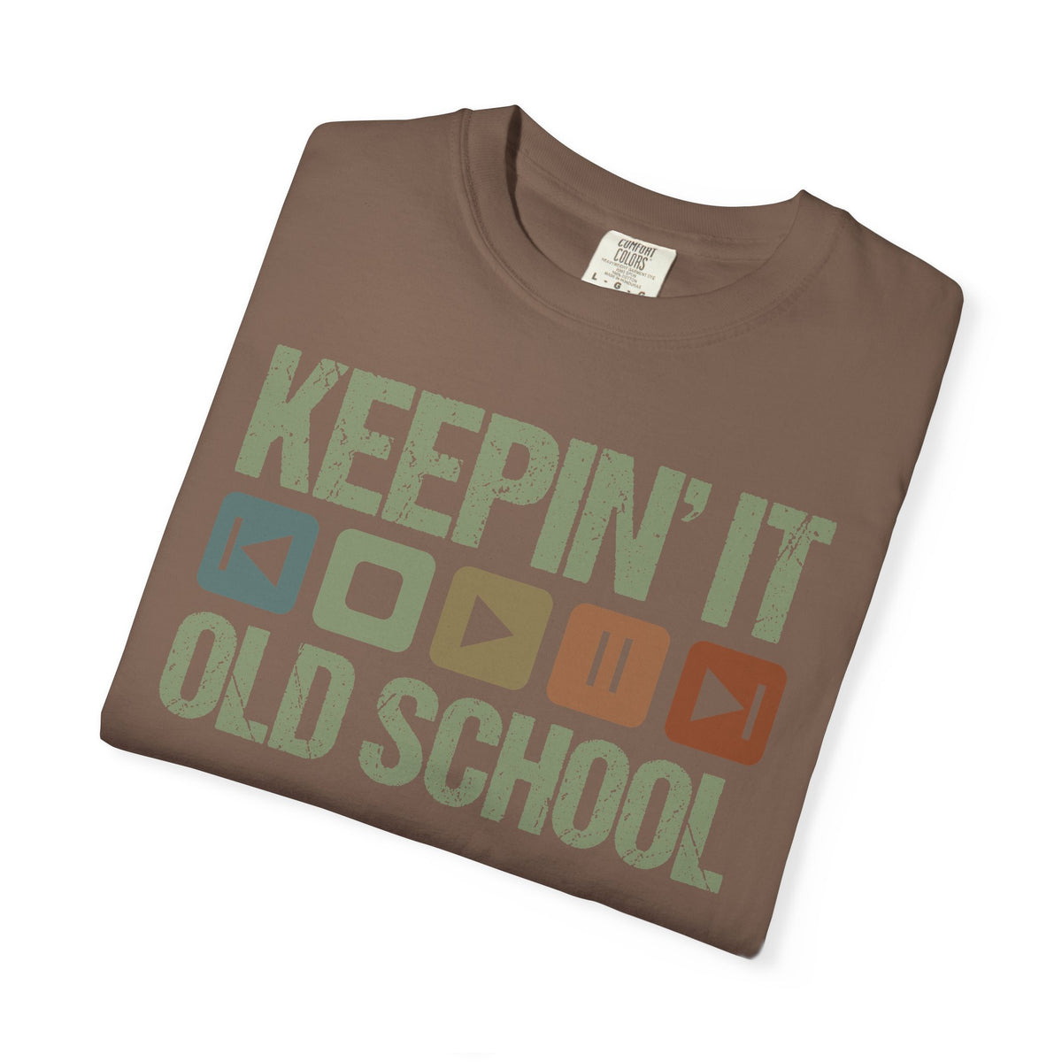 Keepin' It Old School T-Shirt — Retro Media Buttons Graphic Tee