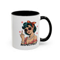 Respectfully Retro Woman Mug | Funny Sassy Middle Finger Coffee Cup